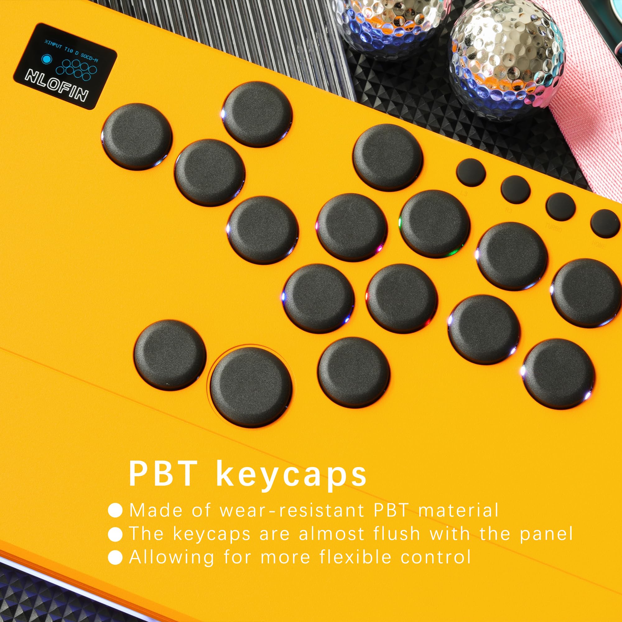 NLOFIN Leverless Arcade Stick 16Keys All-Button Leverless